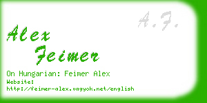 alex feimer business card